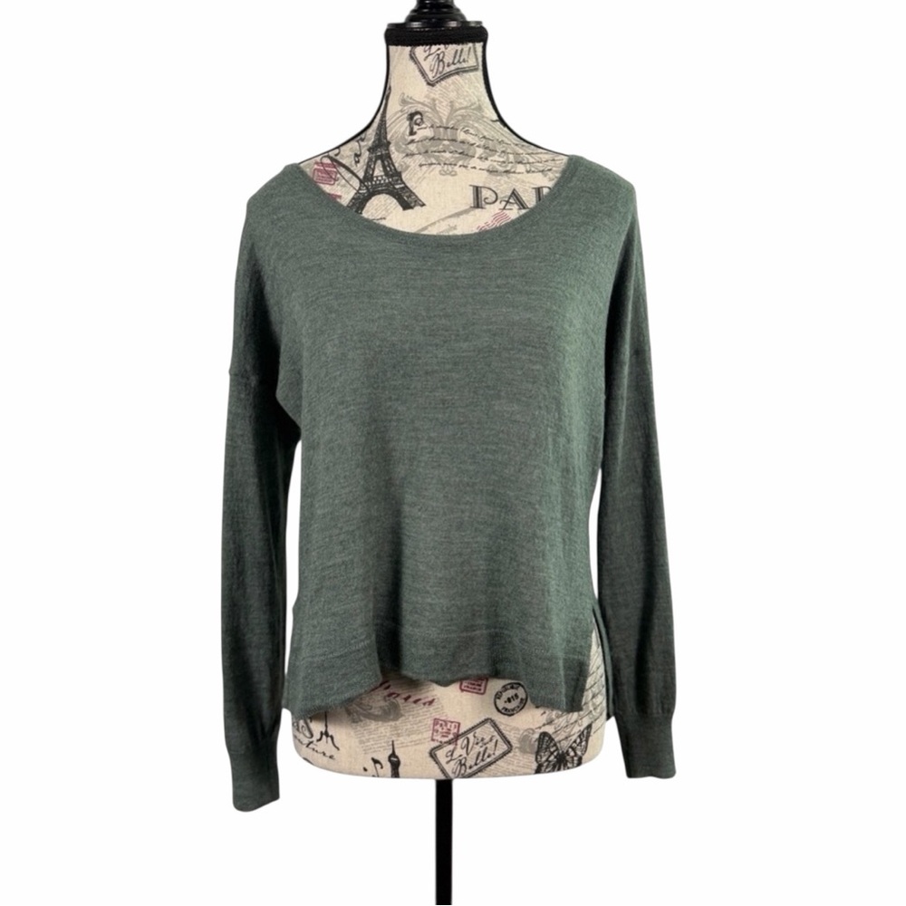 Madewell Sage Green Merino Wool Blend Eco Friendly Sweater - Cozy & Chic M